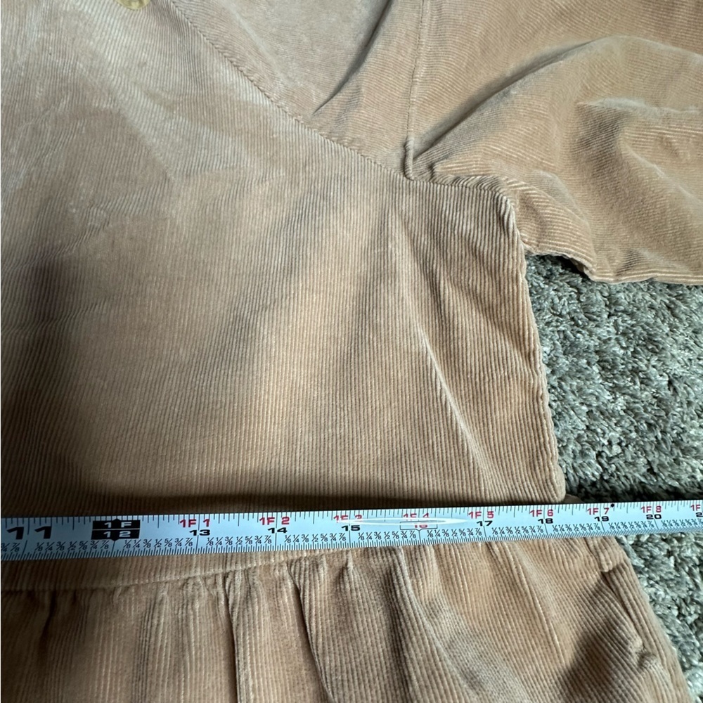 Everlane The Tiered Corduroy Midi Dress Small Tan pockets normcore cottagecore - Picture 12 of 14